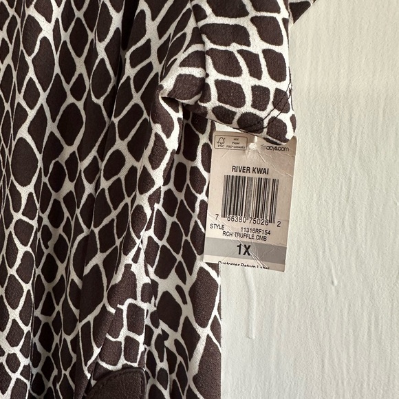 charter club  Brown and White Dress - Picture 3 of 4